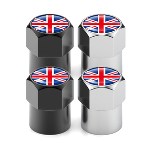 Mini tapas de válvula de neumático sólidas con logotipo de Inglaterra Nueva condición Neumático de coche de metal Vap - Product Image 1