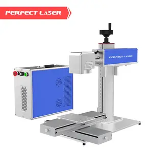 Gravador perfeito da máquina da marcação do laser da fibra para a tabela movente xy do metal/do laser da fibra
