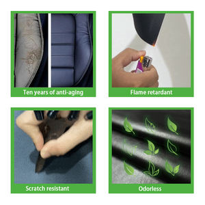 방글라데시 Chengyuan 사용자 정의 친환경 1.3mm 난연 자동차 시트 커버 극세사 합성 니트 PU 가죽 - Product Image 3