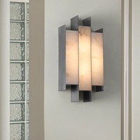 Lampe murale en marbre nuageux de style italien, lumière chaude à spectre complet LED pour chambres à coucher, salons, salles à manger, couloirs