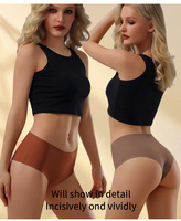 Culottes sans coutures taille mi-haute pour femmes en coton/nylon, séchage rapide, respirantes, antibactériennes, écologiques, effet push-up, effet seconde peau