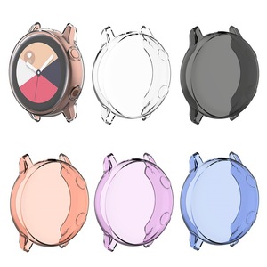 Coque de protection d'écran à couverture complète pour <span class=keywords><strong>Samsung</strong></span> <span class=keywords><strong>Galaxy</strong></span> <span class=keywords><strong>Watch</strong></span> <span class=keywords><strong>Active</strong></span> <span class=keywords><strong>R500</strong></span> Soft Clear TPU Protective Case - Product Image 1