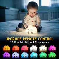 Silicone Enfants Jouets Chambre Nuages Lampe De Table Lumière Rechargeable Cadeau Robinet Type Nuages Pépinière Lampe De Chevet Led Veilleuse