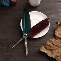 Stylo à plume vintage de style européen en vente chaude, cadeau personnalisé, stylo trempé dans l'eau, stylo de signature de bureau, coffret cadeau pour cadeau