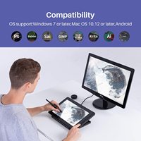 Tablette graphique numérique tactile Kamvas 13 GS1331 avec écran, tablette de dessin avec stylet