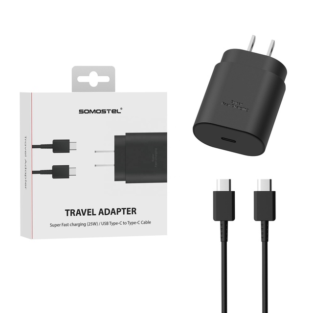 Factory EU US 25W PD Fast Charging Usb Charger Type c Usb Cable Cargador Rapido Para Celular Travel Adapter for samsung Galaxy