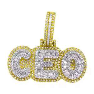 Pendentif de luxe en or et diamants avec moissanite étincelante, style hip-hop audacieux, bijoux de déclaration pour hommes et femmes, vêtements de mode - Product Image 4