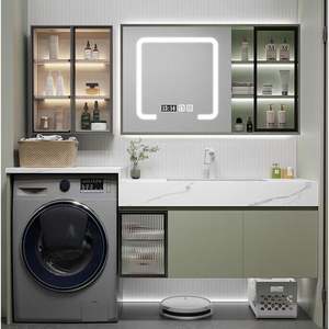 Modern Light Wood Grain Complete Set Bahthroom <b>Vanity</b> - Product Image 2