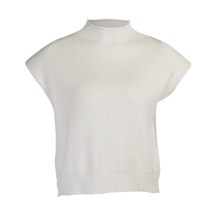 Commerce extérieur transfrontalier Automne Hiver <span class=keywords><strong>Pull</strong></span> sans manches à col haut en fibre acrylique couleur unie au crochet 27458P <span class=keywords><strong>Femme</strong></span> - Product Image 6
