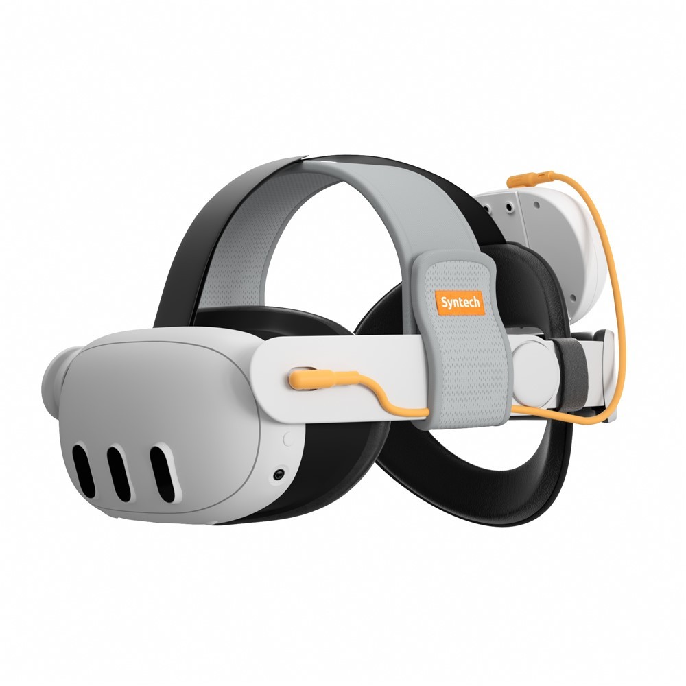 SYNTECH <strong>VR</strong> <strong>Headset</strong> Battery Head Strap for <strong>Meta</strong> <strong>Quest</strong> <strong>3</strong> / <strong>3S</strong> Extended Playtime Adjustable Headband