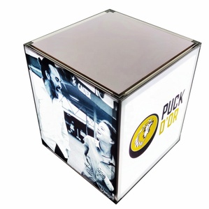 Slim profile aluminum frame seg fabric cube advertising display led light box