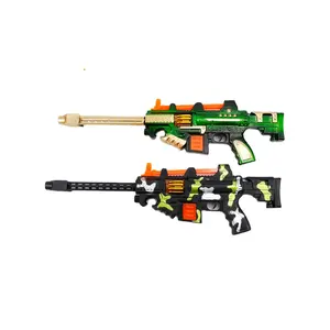 2023 Hot Sale Electric Simulation Music Pistol Plastic Vibrating Sound Light-emitting Gun with Laser