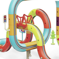 Juguete de Construcción Eléctrico para Niños, Bloques de Construcción, 63 Piezas, Juego de Vías de Tren para Armar, Diversión Interminable