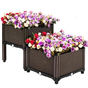 Jardinières empilables de haute qualité, lit de jardin en <span class=keywords><strong>plastique</strong></span> surélevé, pour fleurs et légumes - Product Image 1