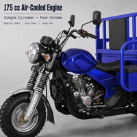 Tricycle à essence robuste à trois roues pour le transport de marchandises, capacité de charge de 700 kg, capacité de montée de 25 degrés, pour la livraison en zone rurale