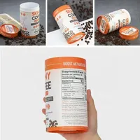 Emballage en tube de papier de qualité alimentaire supérieure pour poudre de protéines, café ou thé