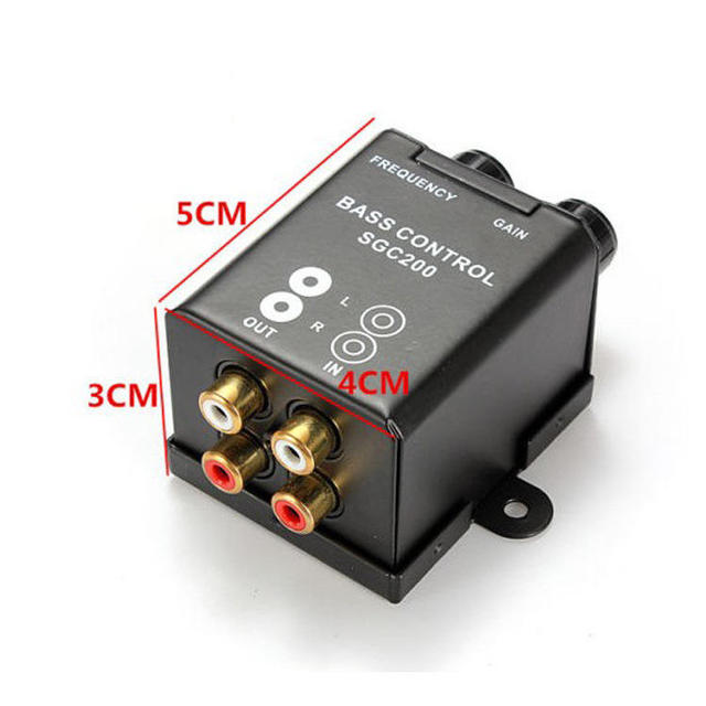 Universal Audio Car Amplifier Bass Controller RCA Gain Level Volume Control
