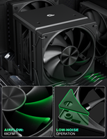 Refroidisseur CPU double tour 120 mm, 6 caloducs, ventilateur PWM pour LGA1851 1700 AM5 AM4 Intel AMD