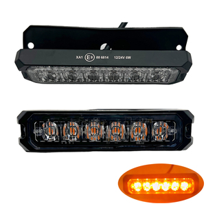 Luz Estroboscópica <span class=keywords><strong>LED</strong></span> de 6W con Certificación E=mark, 12V 24V, Ultra Delgada, Lámpara de Advertencia de Emergencia para Parrilla de Camión, Remolque, Automóvil, con 17 Modos de Destello - Product Image 1