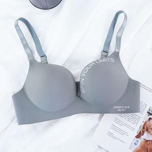 Femmes Mode Lettre Imprimer Bras Sexy Seamless Push up Sous-Vêtements Femme Sans Fil Adolescent Sport Bras - Product Image 1
