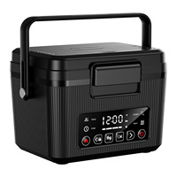 Nouvelle boîte à lunch portable sans fil auto-chauffante en acier inoxydable isolée, 1-2L, double alimentation, pour étudiants et usage domestique