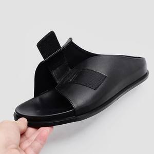 Sandales en <span class=keywords><strong>cuir</strong></span> véritable pour hommes tendance et décontractées 2025, sandales d'été à la mode pour l'extérieur - Product Image 3
