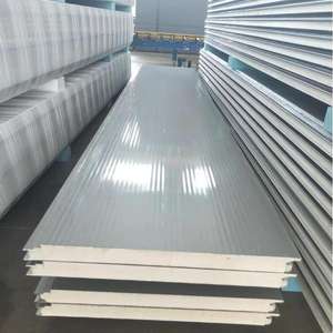 <span class=keywords><strong>Laine</strong></span> de roche isolée/minéral Panneaux muraux ignifuges pour toit sandwich pour bâtiment préfabriqué Matériaux de revêtement mural - Product Image 2