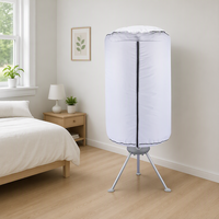 Séchoir à linge électrique grande capacité 850W, ventilé, automatique et pliable pour appartement