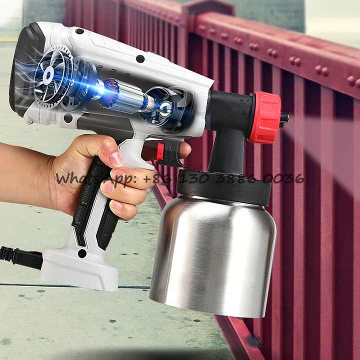 Pistola A Spruzzo Professionale HVLP - Ugello 1.3mm, Bicchiere 600ml, Per Auto E Legno - Foto 2