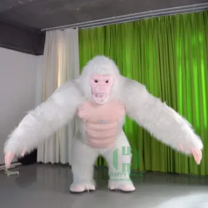 Wholesale white Gorilla Custom inflatable mascot costume commercial walking inflatable mascot for adult in hot sale