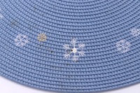 Napperons ronds en PP tissé de luxe premium, motif flocon de neige 3 mm, écologiques, lavables, résistants aux taches et inaltérables, pour usage quotidien et événements