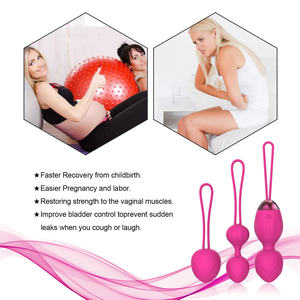 Amazon Hot Sell 2 In 1 Kegel Bälle Kit Ben Wa Bälle Silikon Fernbedienung Vibrator Ei Für Frauen - Product Image 6