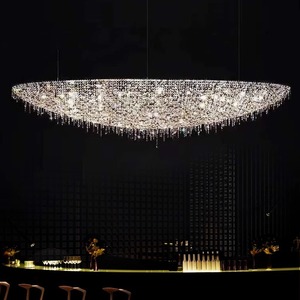 Candelabro de cristal ajustable de gama alta de lujo Diseño de iluminación de comedor fino para salas de estar Arte Hoteles y restaurantes - Product Image 3