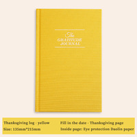 Pour Amazon transfrontalier anglais Gratitude Journal lin tissu broche dans la main grand livre cahier 100 thermique lié Pages intérieures pour cadeau