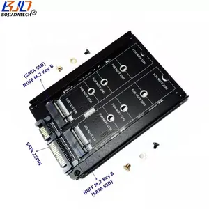 공장 직접 판매 2.5 "SATA 3.0 22PIN 2 포트 M.2 NGFF 키 B + M SlotJBOD SATA SSD 변환기 어댑터 카드