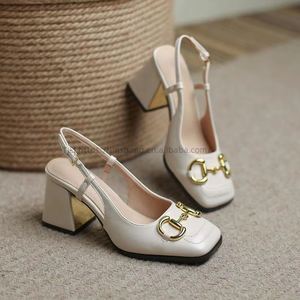 Women's High Heel Dress Pumps New Design Square Head Formal Office Occupation Commuting Grace <b>Block</b> Chunky Heel Box Packing - Product Image 4