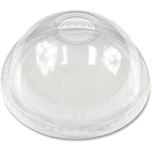 Boardwalk 9 Oz. hasta 12 Onzas. Tapas de Domo para Vasos Fríos de PET, Transparentes - Paquete de 100 - Product Image 1