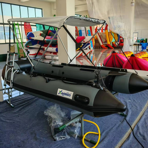 Bote de pesca inflable de 380cm y 3,8 metros, bote de remos para exteriores, tomó 5-6 personas conduciendo en Lago, río y mar en alta mar - Product Image 4