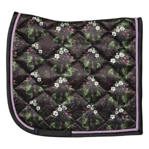Tapis de selle matelassé floral en coton et polyester respirant pour l'équitation, le dressage et le saut d'obstacles, idéal pour la compétition et l'entraînement - Product Image 2