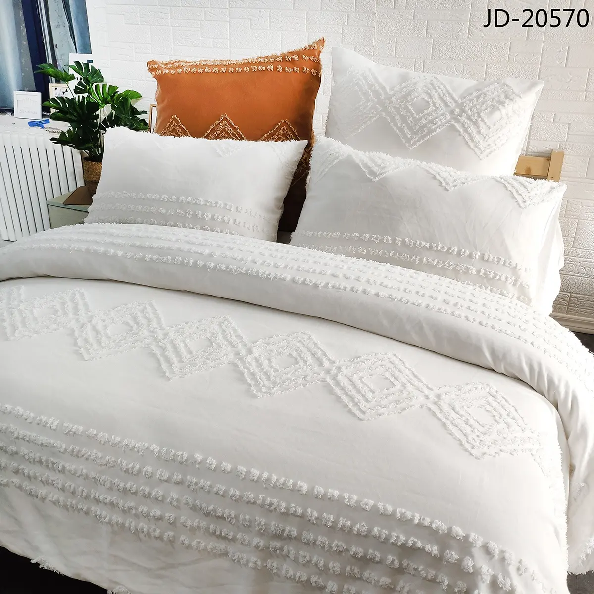 Ensemble de couette de luxe 100% coton, literie florale, King, taille de drap d'hôtel, housse de couette personnalisée