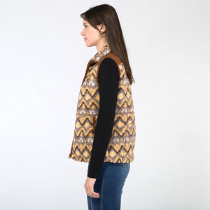 صدرية نسائية للبيع بالجملة ملابس غربية دافئة غير رسمية صدرية مزركشة مطبوعة أزتيك - Product Image 4