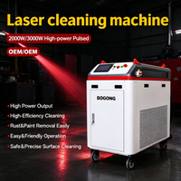 Nettoyeur laser industriel 2000W, machine de nettoyage au laser pulsé pour une élimination rapide de la rouille avec source JPT