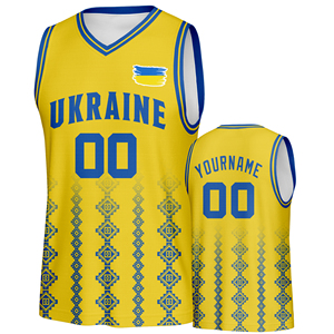 เสื้อบาสเก็ตบอลแห้งเร็วของผู้ชายเครื่องแบบมืออาชีพระบายอากาศสไตล์ชาติขนาดบวกตัวเลือก - Product Image 5