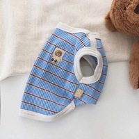 Mignons vêtements rayés pour animaux de compagnie pour chiens et chats minces tenues de manteau de chiot petits chiens gilet chemise pour animaux de compagnie pour le printemps, l'été et l'hiver