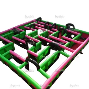 Outdoor giant inflatable maze inflatable obstacle maze inflatable challenge obstacle course maze for sale