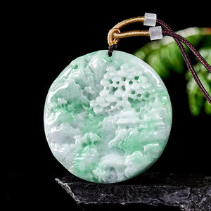 Colgante de Jade Natural de Myanmar, Marca Landscape, Estilo Chino UNISEX, Diseño Original, Regalo con Certificado de Tasación SS10 - Product Image 6