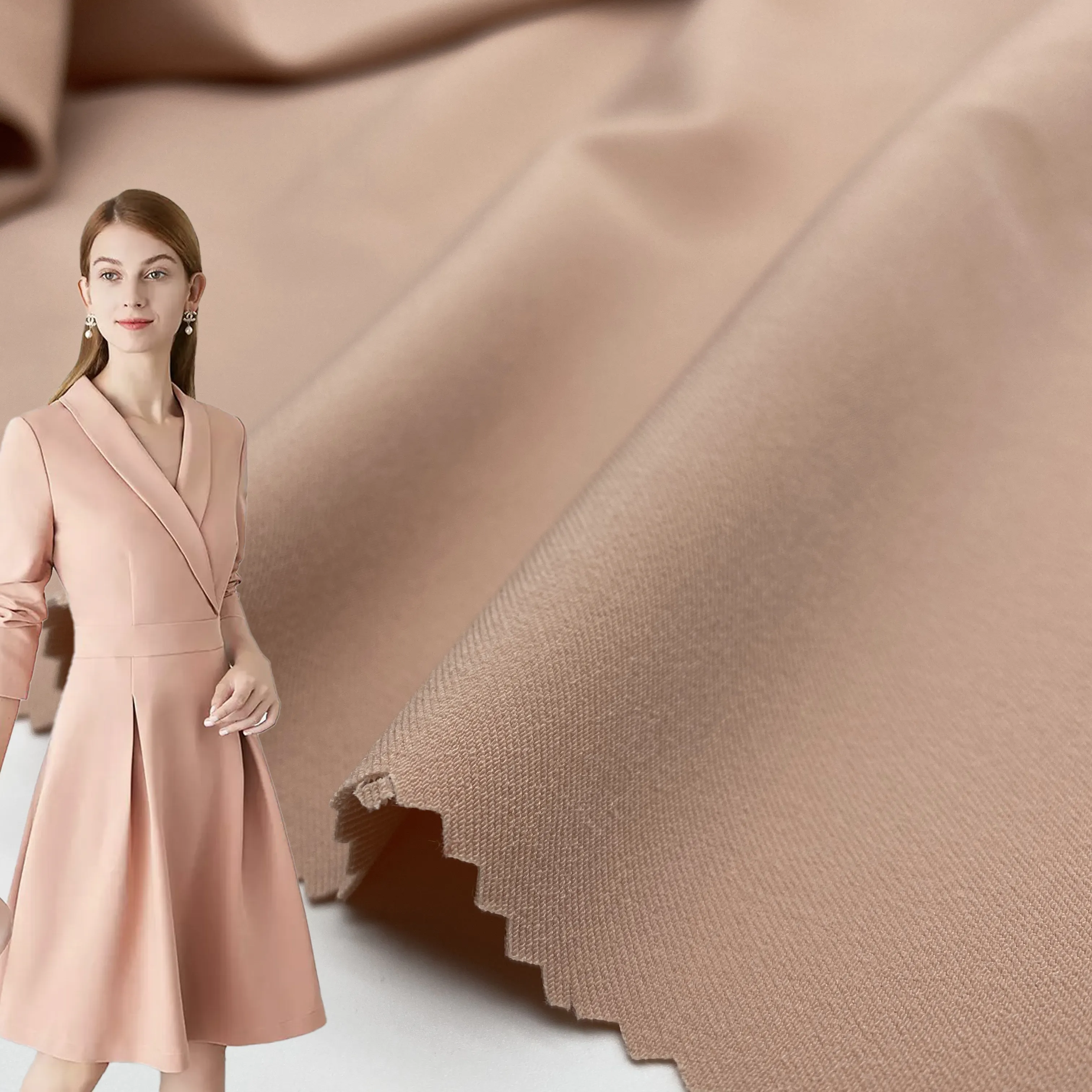 Hot sale 310gsm British style twill high spandex polyester fabrics for autumn or winter garments