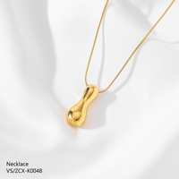 Fabricante de Joyería de Alta Calidad OEM ODM, Collar de Mujer con Letras en Acero Inoxidable 304 Chapado en Oro de 18k