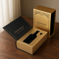 Boîte d'emballage rigide magnétique sur mesure, design artisanal, emballage robuste, boîte d'emballage en papier ondulé de luxe pour vin avec insert solide