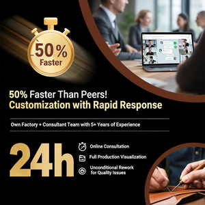 กระเป๋าสตางค์หนีบเงินหนังแท้สุดหรูสำหรับผู้ชาย พร้อมโลโก้แบรนด์ตามสั่ง ป้องกัน RFID  กระเป๋าใส่บัตรเครดิตแบบบาง พับได้ - Product Image 2